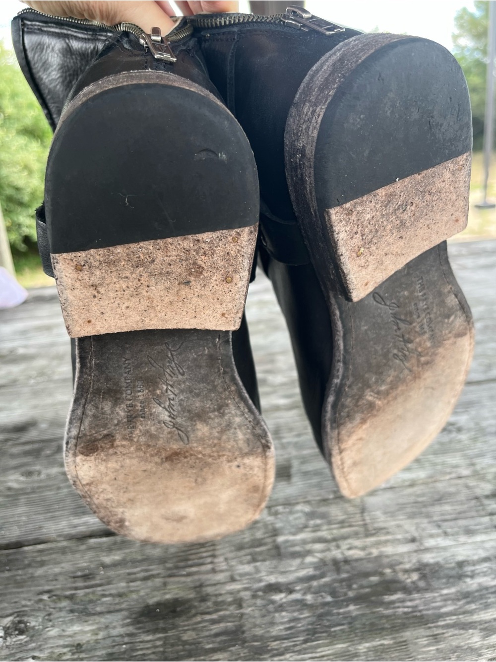 FRYE WOMENS  Black Leather Harness Boots , 10b - Picture 5 of 8